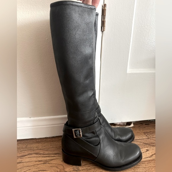 Black Prada Knee-High Leather Boots
